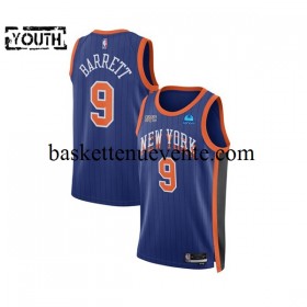 Maillot Basket New York Knicks RJ Barrett 9 2023-2024 Nike City Edition Bleu Swingman - Enfant